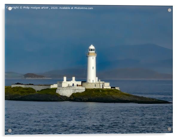 Lismore Lighthouse , Isle of Mull Acrylic by Philip Hodges aFIAP ,