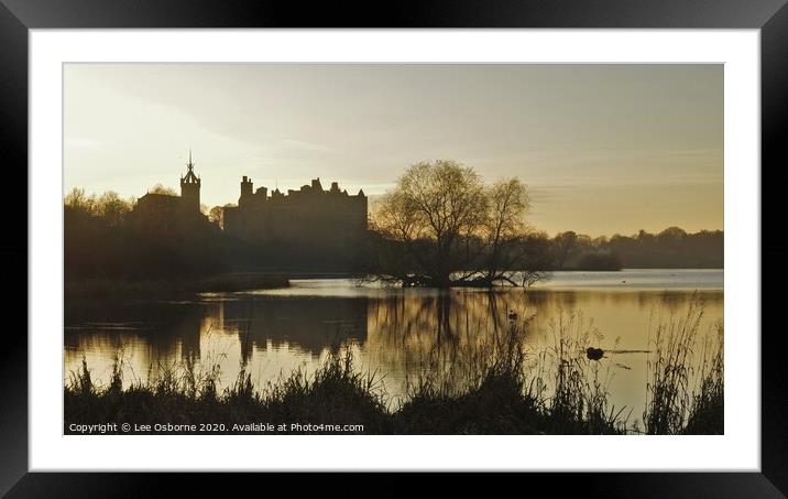 Sunset on the Loch 1 Framed Mounted Print by Lee Osborne