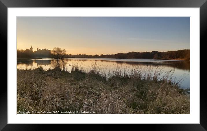 Sunset on the Loch 2 Framed Mounted Print by Lee Osborne