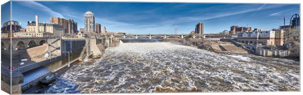 Mighty Mississippi in Minneapolis Canvas Print by Jim Hughes