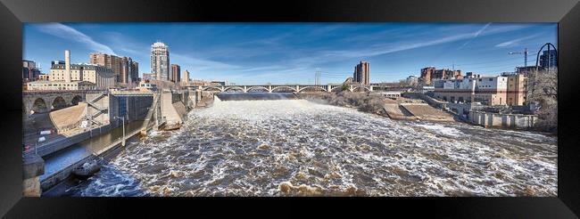 Mighty Mississippi in Minneapolis Framed Print by Jim Hughes