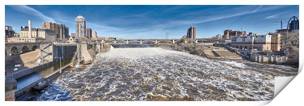 Mighty Mississippi in Minneapolis Print by Jim Hughes