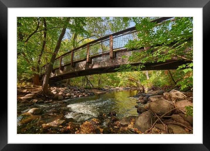 Bridge over Minnehaha Creek Framed Mounted Print by Jim Hughes