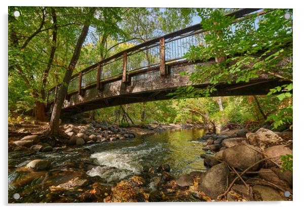 Bridge over Minnehaha Creek Acrylic by Jim Hughes