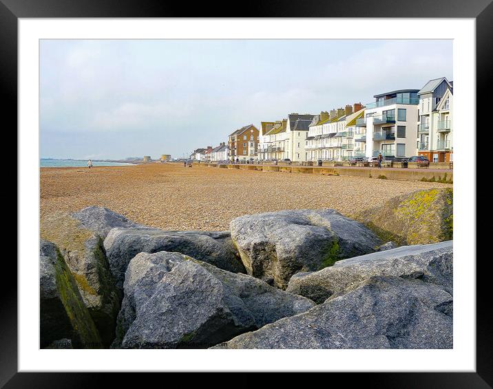 Hythe Marine Parade  Framed Mounted Print by Antoinette B