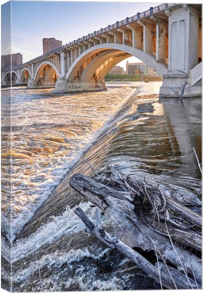 The Mississippi in Minneapolis Canvas Print by Jim Hughes