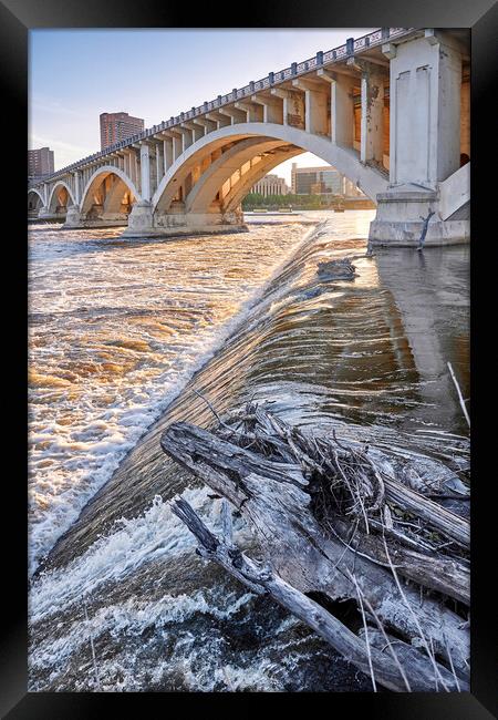 The Mississippi in Minneapolis Framed Print by Jim Hughes
