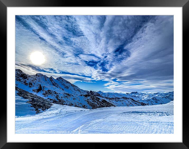 on top of the world France  Framed Mounted Print by mick gibbons