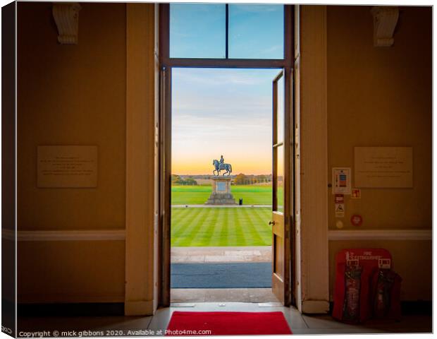 Through the door Stowe School Canvas Print by mick gibbons