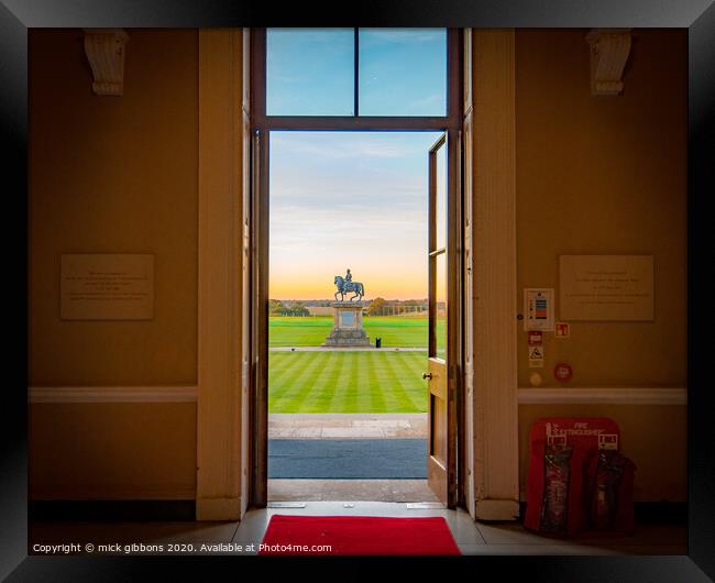 Through the door Stowe School Framed Print by mick gibbons