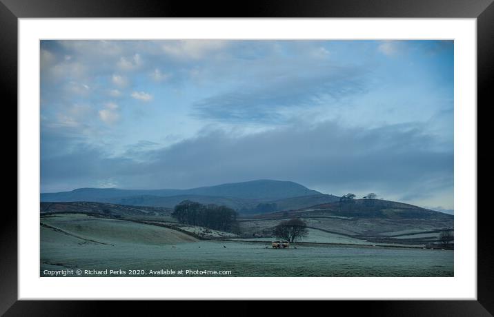 Hawes morning frost Framed Mounted Print by Richard Perks