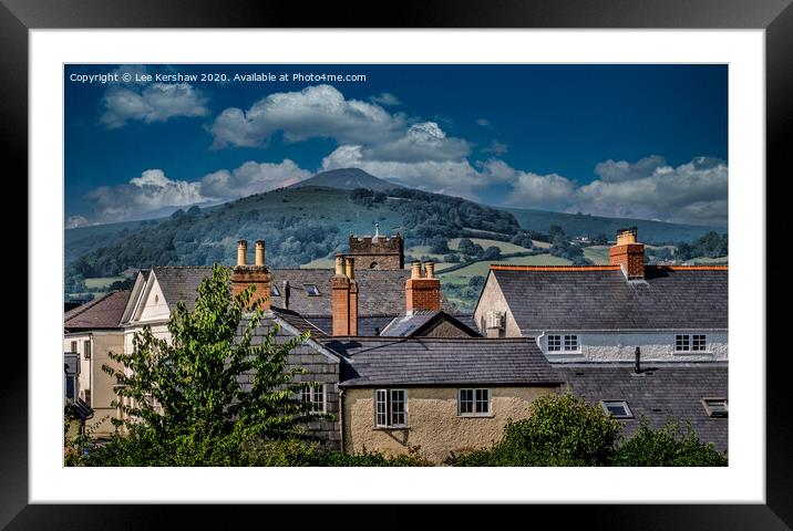 Abergavenny and the Sugar Loaf Mountain Framed Mounted Print by Lee Kershaw