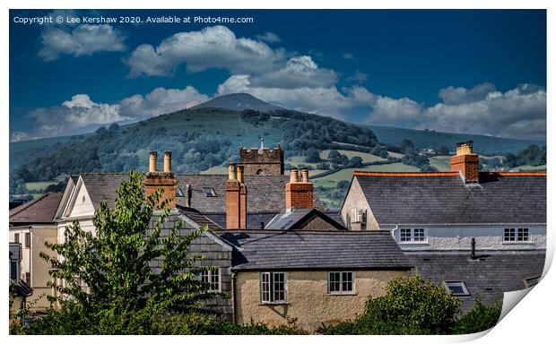Abergavenny and the Sugar Loaf Mountain Print by Lee Kershaw