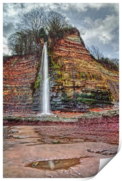 St Audries Bay Waterfall  Print by Darren Galpin