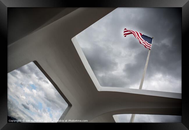 Pearl Harbor Memorial Framed Print by Jon Kondrath