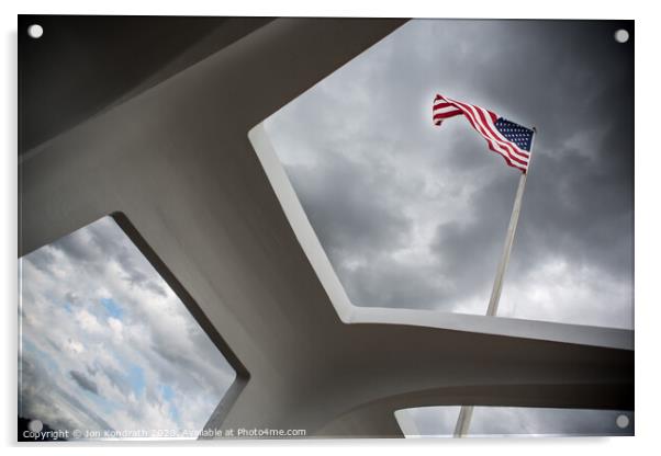 Pearl Harbor Memorial Acrylic by Jon Kondrath