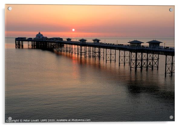 Llandudno Pier Early Morning Acrylic by Peter Lovatt  LRPS