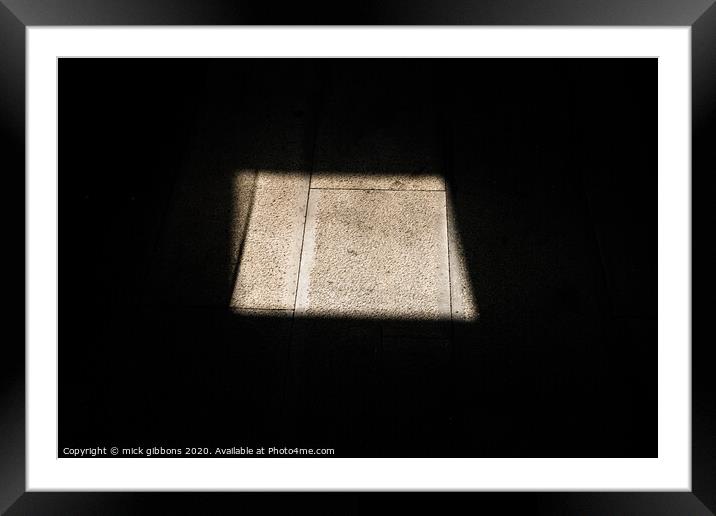 Light from the darkness  Framed Mounted Print by mick gibbons