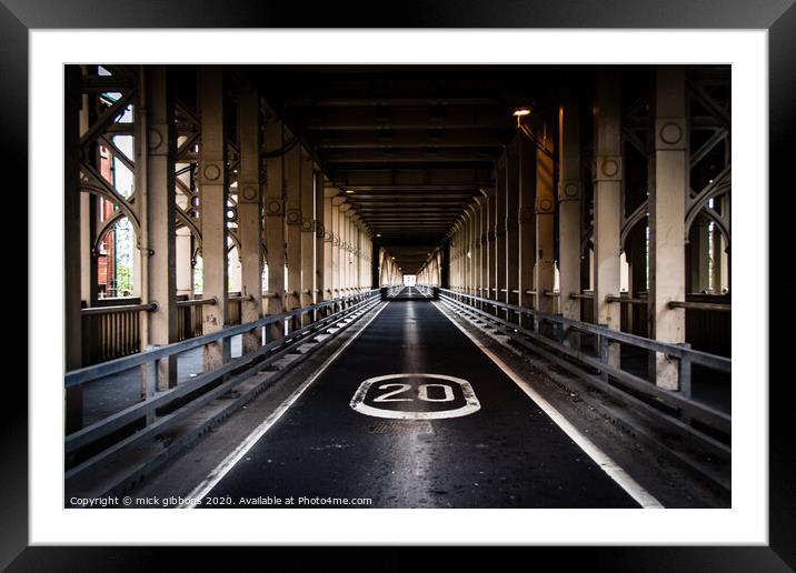 deserted Street view Framed Mounted Print by mick gibbons