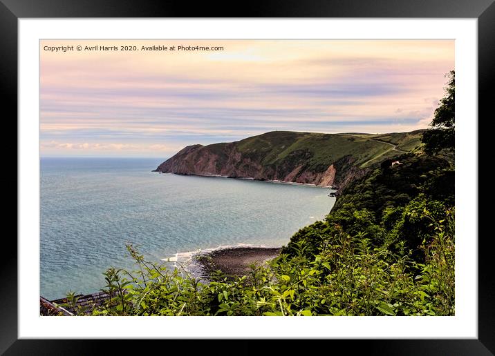 Lynmouth Bay Exmoor Framed Mounted Print by Avril Harris