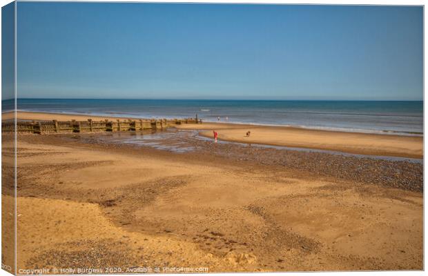 Mundesley Beach  Canvas Print by Holly Burgess