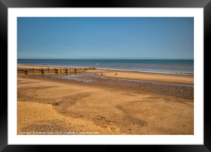 Mundesley Beach  Framed Mounted Print by Holly Burgess