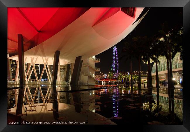 Singapore: Under the Lotus Framed Print by Kasia Design