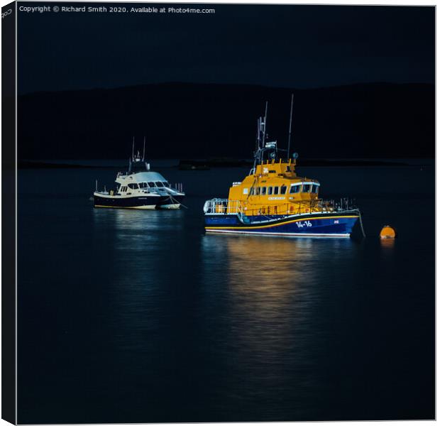 'Seaflower' and 'Earl Stanley Watson Barker', Portree lifeboat  Canvas Print by Richard Smith