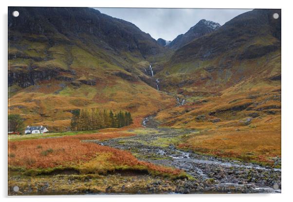 Glencoe Scotland Acrylic by Derek Beattie