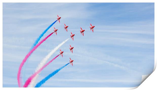 The Red Arrows in tight formation Print by Jason Wells