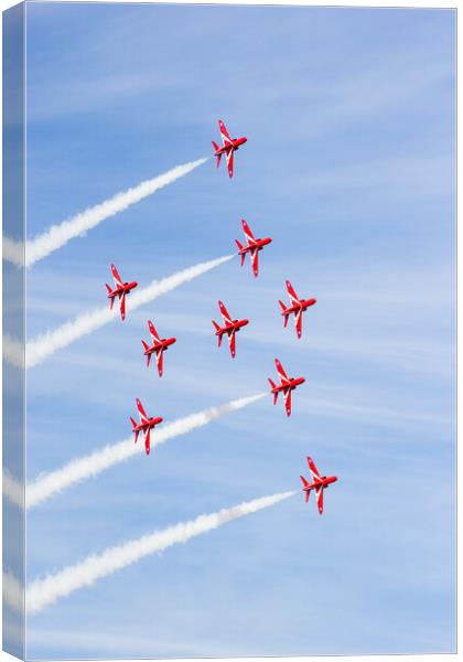Portrait crop of the Red Arrows Canvas Print by Jason Wells