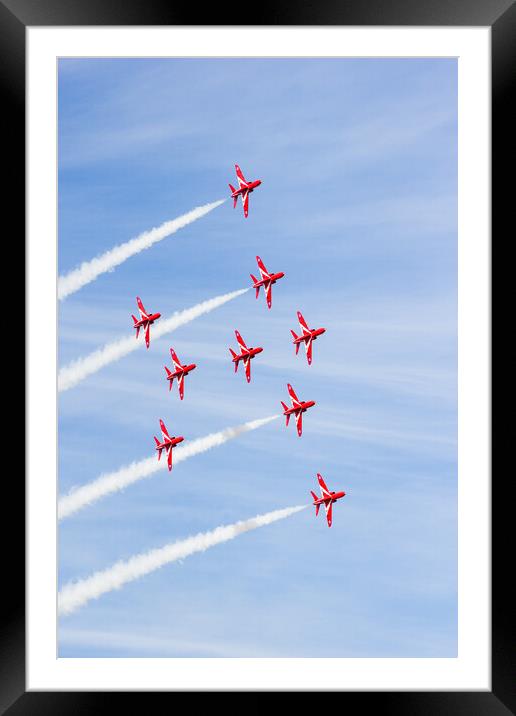 Portrait crop of the Red Arrows Framed Mounted Print by Jason Wells