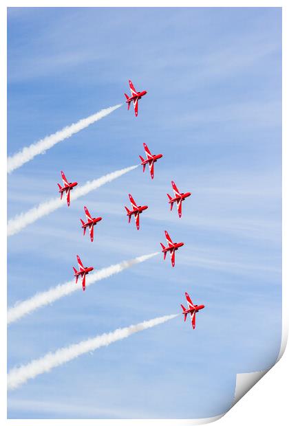 Portrait crop of the Red Arrows Print by Jason Wells