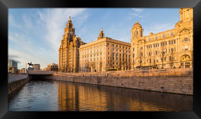 Dusk on the Liverpool waterfront Framed Print by Jason Wells