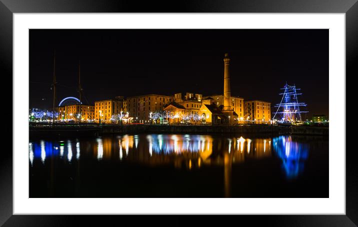 Christmas at the Albert Dock Framed Mounted Print by Jason Wells