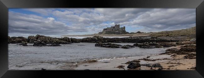 Bamburgh Panoramic  Framed Print by Northeast Images
