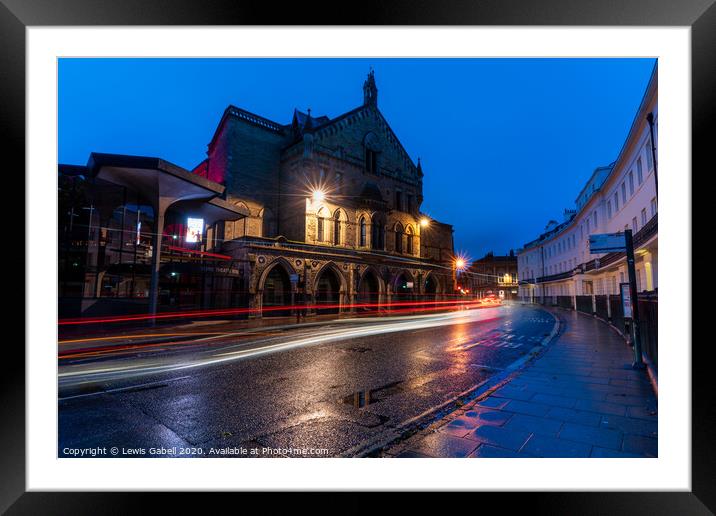 York Theatre Royal at Night Framed Mounted Print by Lewis Gabell