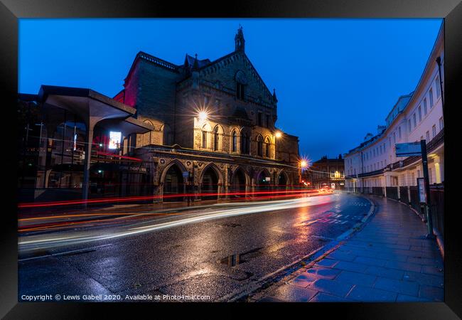 York Theatre Royal at Night Framed Print by Lewis Gabell