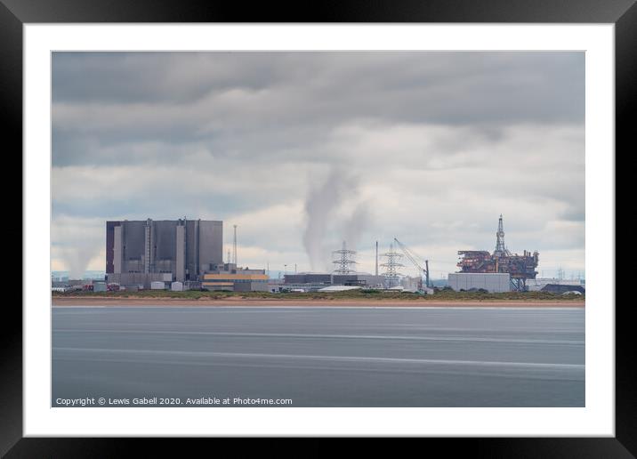 Industrial Factories at Redcar Framed Mounted Print by Lewis Gabell