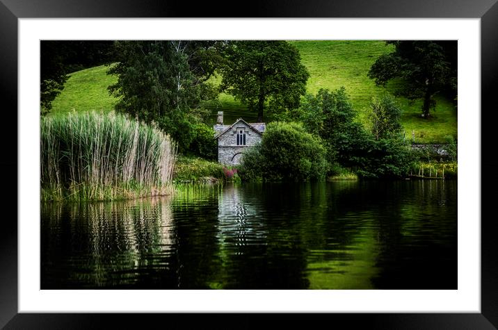Grasmere Boathouse, Cumbria Framed Mounted Print by Maggie McCall