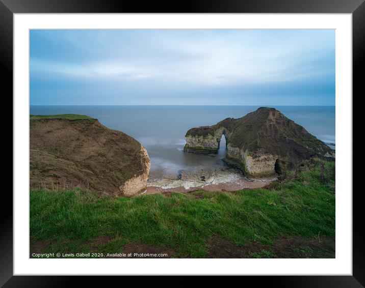 The Drinking Dinosaur, Flamborough Head Framed Mounted Print by Lewis Gabell