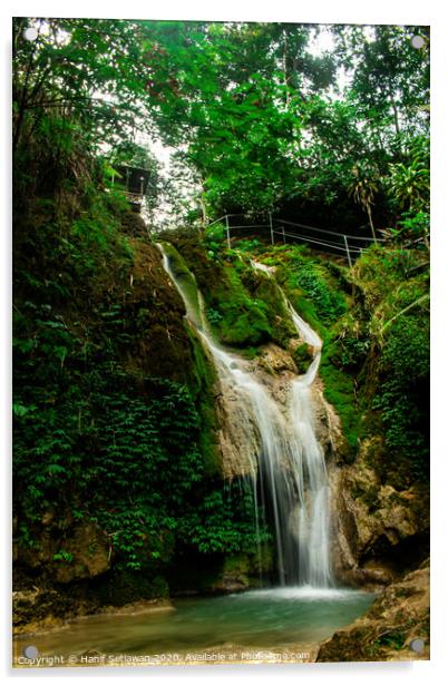 Rain forest waterfall Mudal Acrylic by Hanif Setiawan