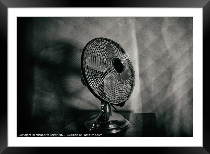 Fan Noir Framed Mounted Print by Michael W Salter
