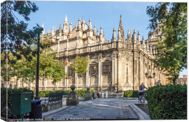 View of the cathedral  Canvas Print by Kevin Hellon