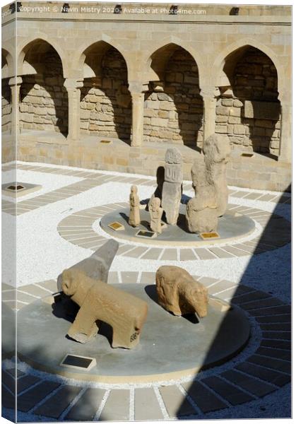 Artifacts from Baku Museum near Maiden Tower Canvas Print by Navin Mistry