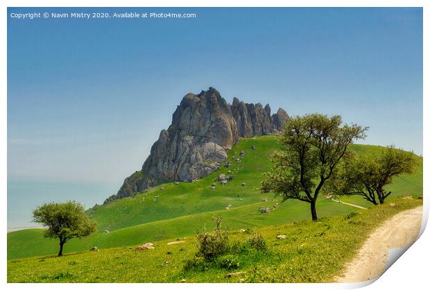 Besh Barmag Mountain (Five finger mountain) Print by Navin Mistry