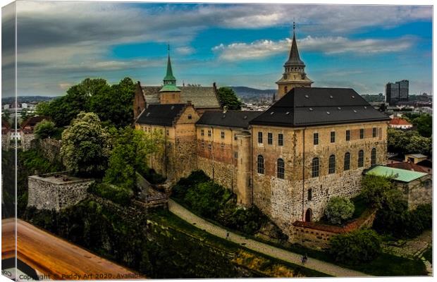 Akershus from the Deck - Oslo Canvas Print by Paddy Art
