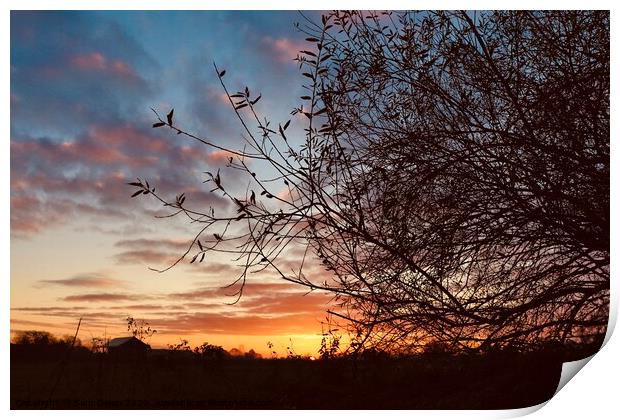 Beautiful sunset  Print by Sam Owen