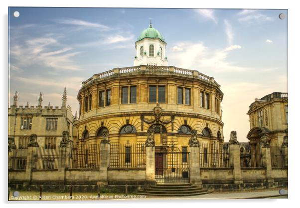 Oxford Sheldonian Theatre  Acrylic by Alison Chambers