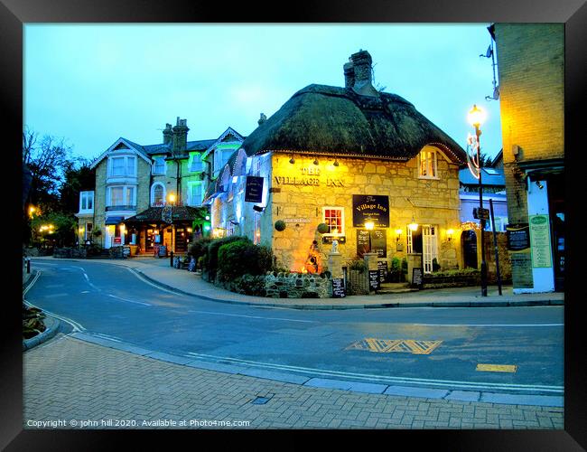 Dusk at Shanklin old Village on the Isle of Wight.  Framed Print by john hill